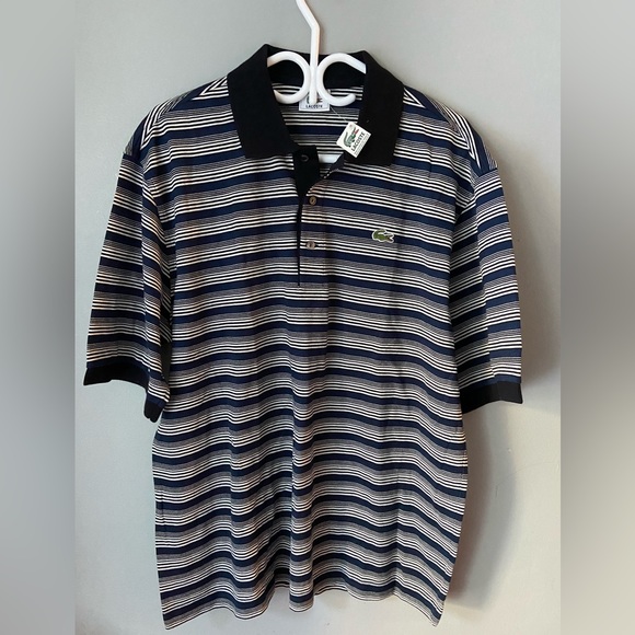 Lacoste Other - Lacoste mens striped polo shirt. Size 6 (XL). New with tags.